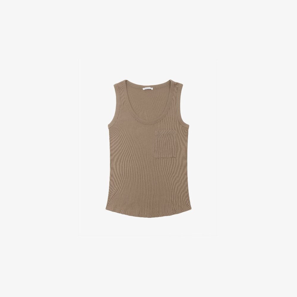 ZARA Basic Ribbed Tank Top (Camel/Tan)